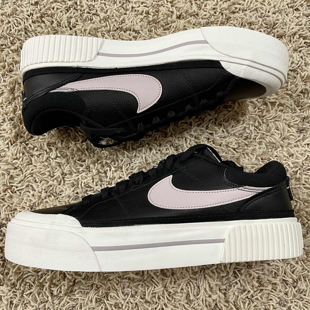 Nike Women’s Court Legacy Lift Platform Shoes Black Violet DM7590-002, Size 12 - Picture 8 of 14